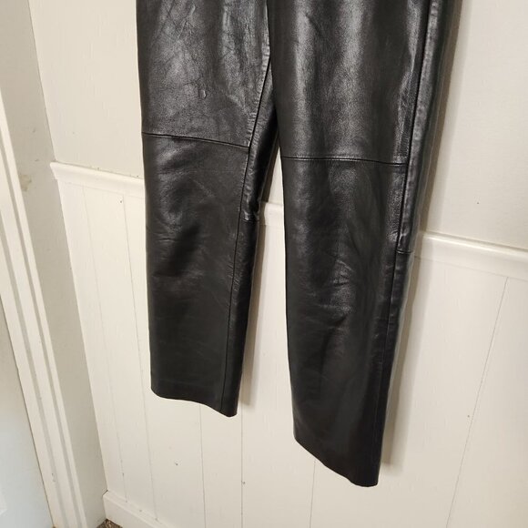 & OTHER STORIES Black Leather Pants - Picture 3 of 7